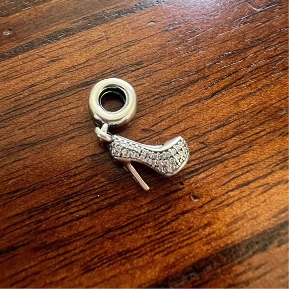 Brand NEW Authentic Pandora Pavé Stiletto Shoe Dangle Charm Jewelry S925 ALE - Picture 4 of 8